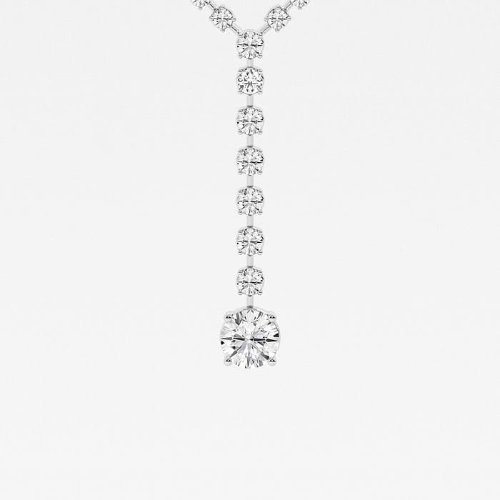 Lariat Round Tennis Necklace